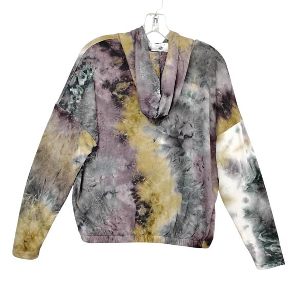 Venus Rules Hoodie Size Medium Earthy Tones Tie Dye Long Sleeve Lightweight - Picture 6 of 6